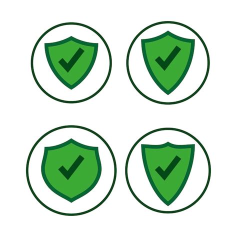 Premium Vector Shield Icon Green Shields Icons Set Computer Security