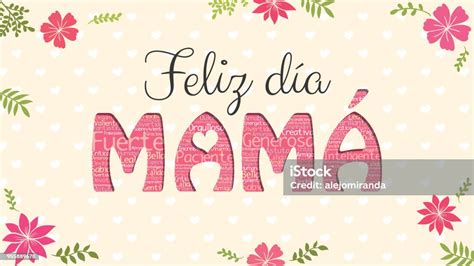 Ilustración De Feliz Dia Mama Feliz Día Mamá En Español Tarjeta De