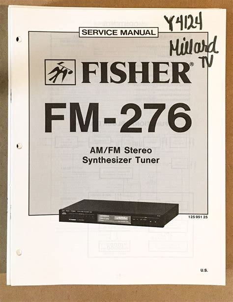 Fisher Fm 276 Tuner Service Manual Original Vintage Audio Store