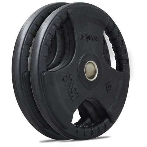 Bodymax 50kg Rubber Olympic Radial Weight Disc Plate Set Shop Online