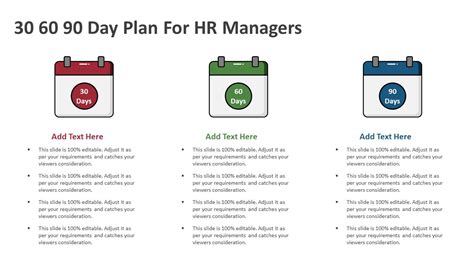 30 60 90 Day Plan For Hr Managers Powerpoint Template