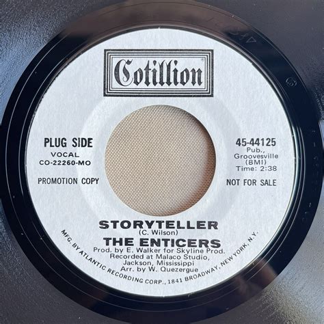 The Enticers Rpm Storyteller Calling For Your Love Cotillion Records EBay