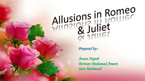 Allusions In Romeo And Juliet