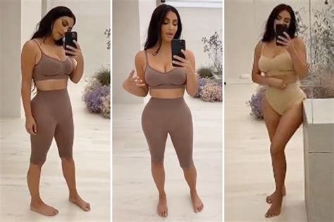 Kim Kardashian Strips Down To Her Skims As She Reveals Her Underwear Trick To Fans