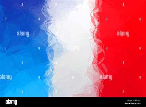 French Flag Triangular Polygonal Pattern Stock Photo Alamy