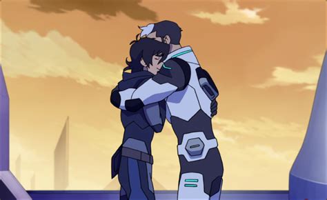Keith And Shiro Hugging Each Other Goodbye Before Keith Goes On A
