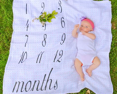 14 Baby Boy Month Blanket