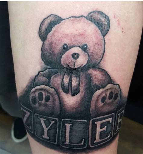 Traditional Teddy Bear Tattoo