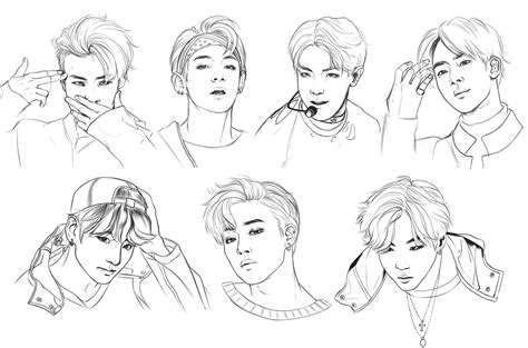 Bts Kpop Coloring Pages Coloring Pages