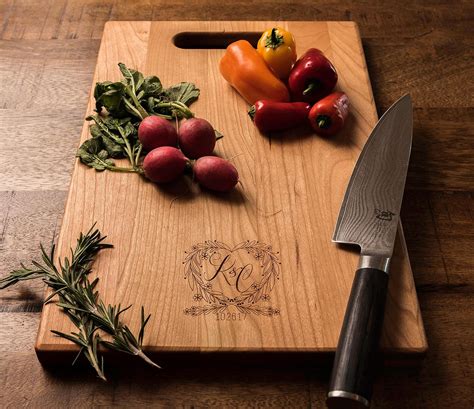 Personalized Charcuterie Board Monogrammed Cutting Board With Heart
