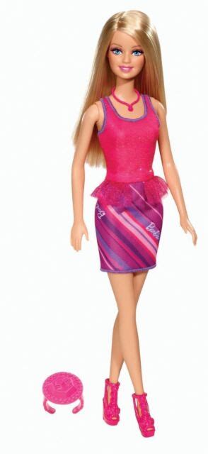 Barbie Fashionistas Barbie Doll Hot Pink With Pruple Fashion And Ring For
