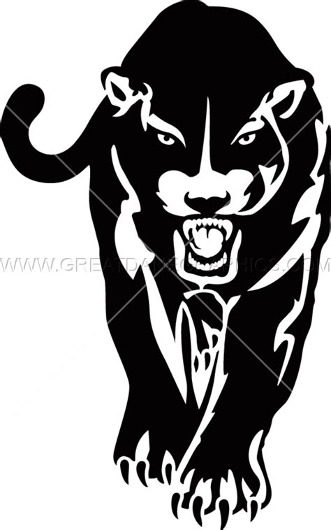 Black Panther Jaguar Cougar Stencil Clip Art Black Panther Png