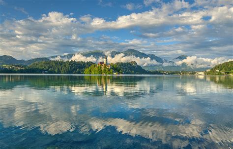 Slovenia Lake Bled Bled Island Church Of The Assumption The
