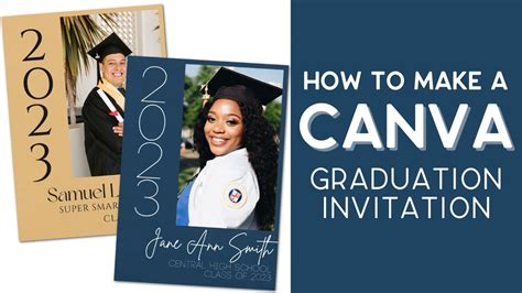 How To Make A Graduation Invitation In Canva Youtube