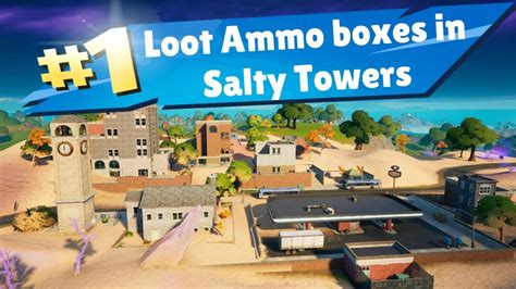 Loot Ammo Boxes In Salty Towers Or Colossal Coliseum Fortnite Youtube
