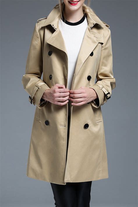 25 Off 2021 Double Breasted Belted Classic Trench Coat In Beige
