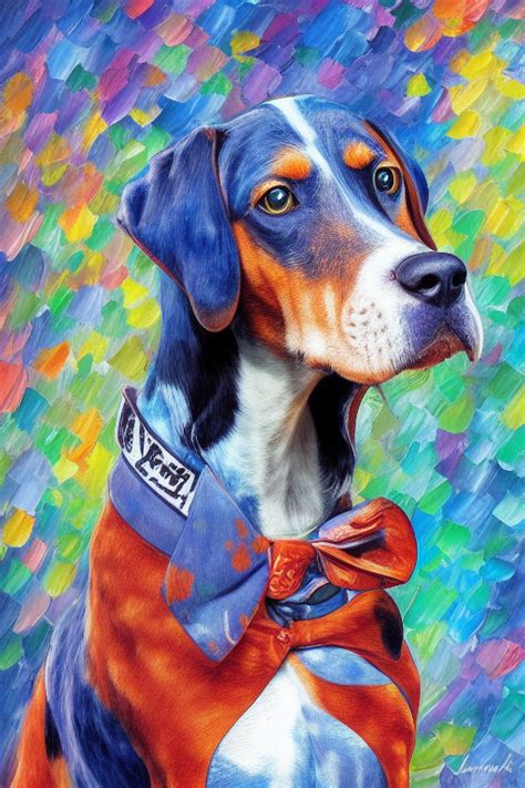 Bluetick Coonhound Painting · Creative Fabrica