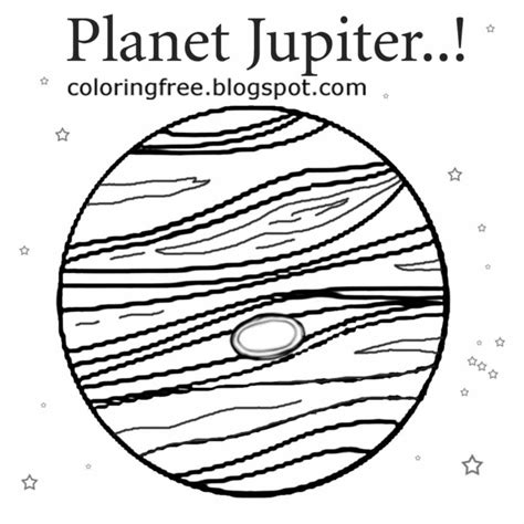 Jupiter Planet Coloring Page