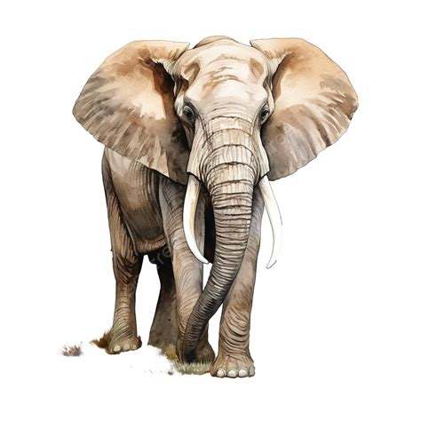 African Elephant Wildlife Animals Watercolor Illustration Elephant