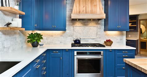 Dark Blue Kitchen Home Design Ideas