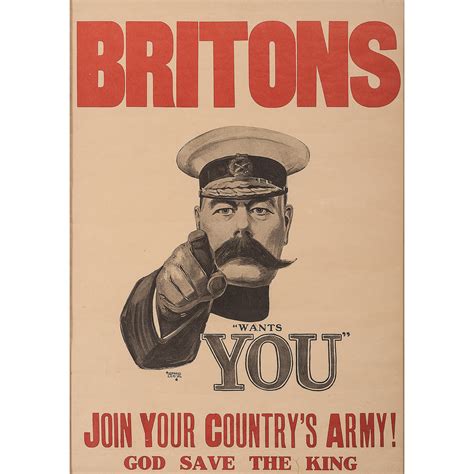 World War I Britons Join Your Countrys Army Poster 1914 Cowans