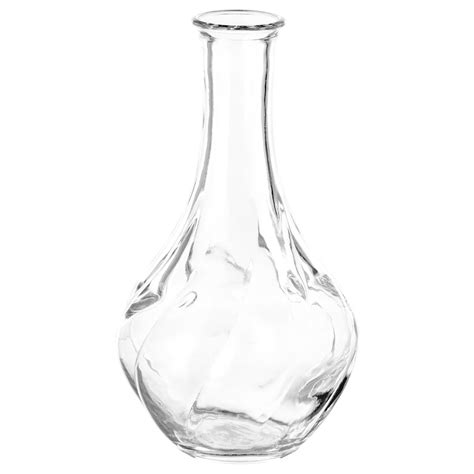 Viljestark Vase Clear Glass Height 6 ¾ Ikea