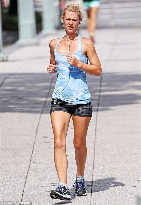 Claire Danes Showcases Lean Bronzed Legs As She Works Up A Sweat