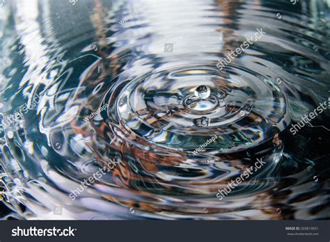 Water Reflection Water Drop Background Stock Photo