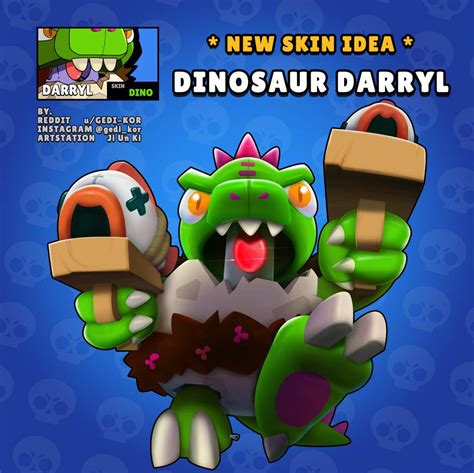 A new update for brawl stars is here supercell. I think this is the BEST skin idea for darryl so far ...