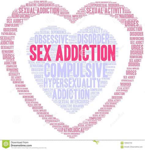 Sex Addiction Word Cloud Stock Vector Illustration Of Obsessive 105022704