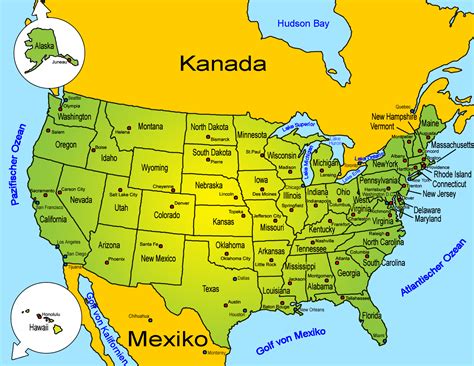 Usa Karte Staaten Karte Der Vereinigte Staaten Freeworldmaps Net