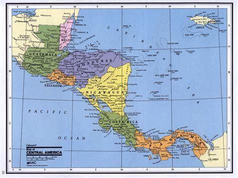 Ilustracion De Mapa Politico De America Central Simlified Mapa De
