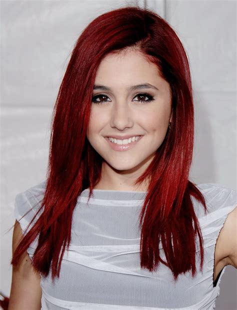 Ariana Grande With Straight Red Hair In 2009 Ariana Grandes Best