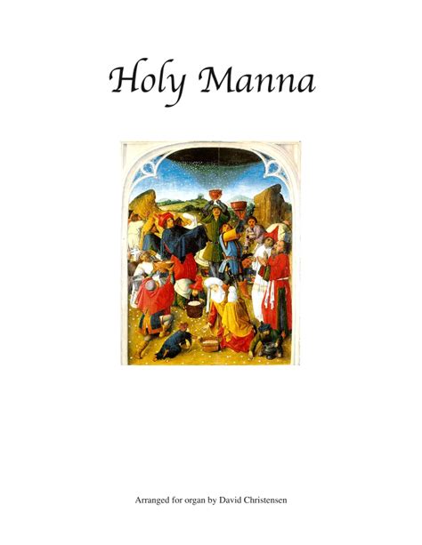Holy Manna Sheet Music W Moore From Columbian Harmony Organ