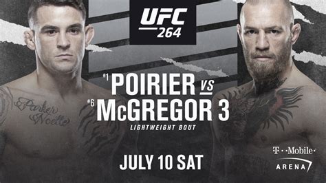 Ufc 264 main header poirier vs mcgregor 3 is scheduled for sunday, july 10. What is UFC 264? Here's how to watch McGregor vs Poirier 3.
