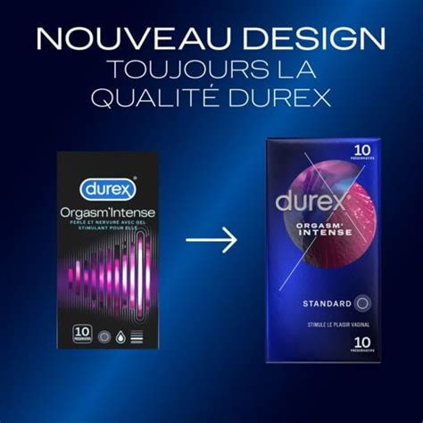 Préservatifs Orgasm Intense DUREX la boite de 10 à Prix Carrefour