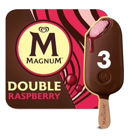 Magnum Double Raspberry Ice Cream 3 X 88 Ml Ice Cream Cones Sticks