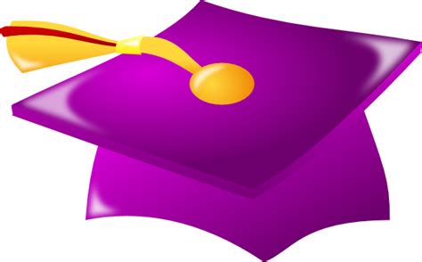 Purple Graduation Hat With Tassle Clip Art Vector Clip Art