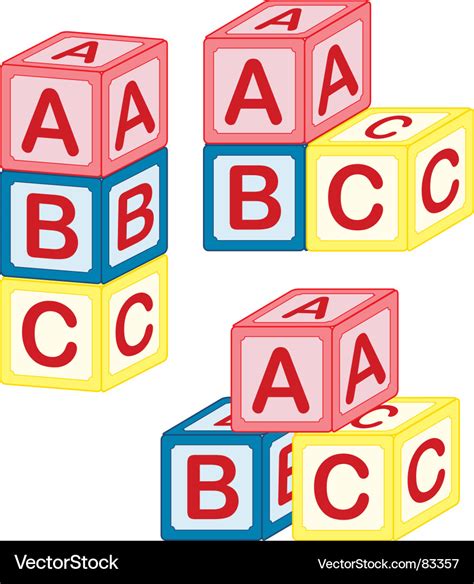 Abc Blocks Royalty Free Vector Image Vectorstock