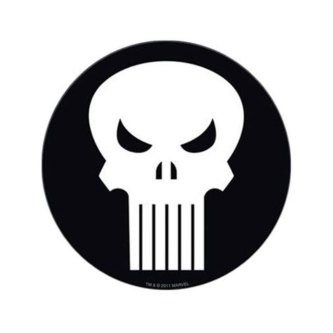 Punisher White Skull Symbol Sticker