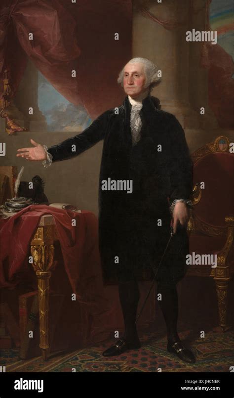 Gilbert Stuart George Washington Lansdowne Portrait Stock Photo Alamy