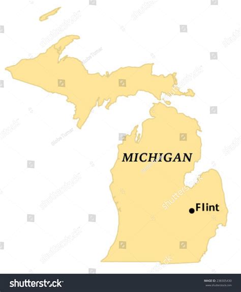 Flint Michigan Locate Map 스톡 벡터로열티 프리 238305430