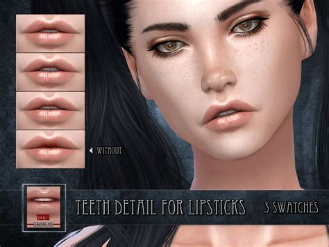 Teeth Detail For Lipsticks Ts4 Sims Sims 4 Sims 4 Cc Makeup