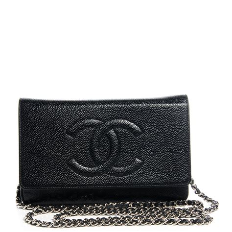 Chanel Caviar Timeless Cc Wallet On Chain Woc Black 66610