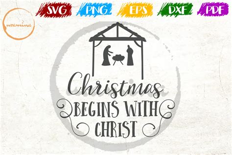 Christmas Begins With Christ Graphic By Uramina · Creative Fabrica