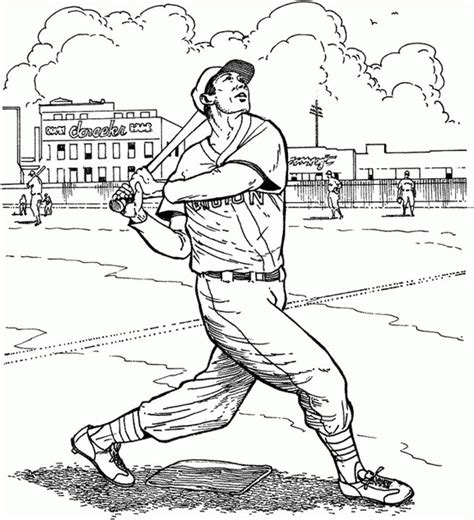 Red Sox Coloring Coloring Pages