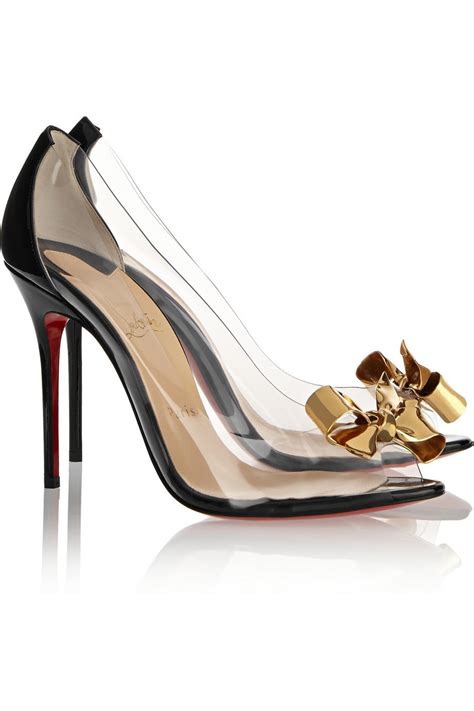 Lyst Christian Louboutin Justinodo 100 Embellished Pvc And Patent