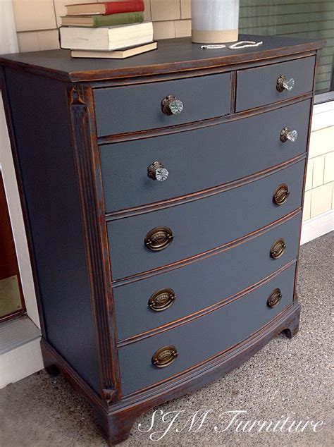 The most popular chalk paint comes from annie sloan, but you can also make your own with just latex paint, water, and baking powder.5 x research source. Beautiful antique dresser painted in steel gray chalk ...
