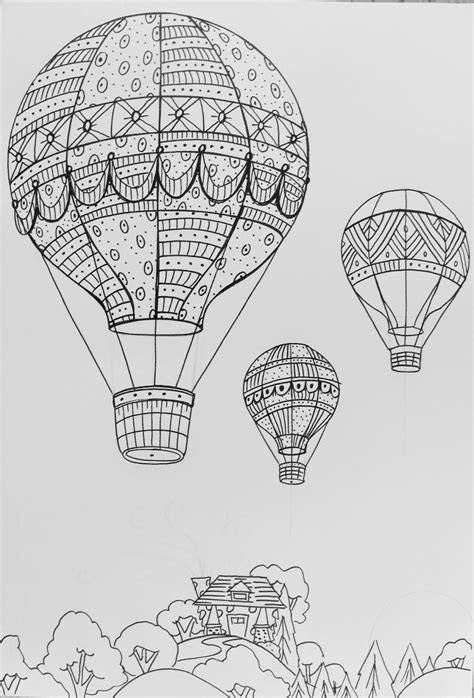 The hot air balloon coloring page. The Lost Sock : Hot Air Balloon Unit