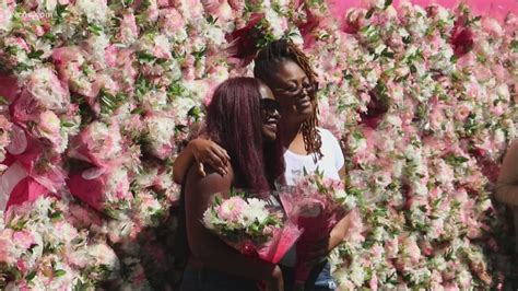Free Flower Wall In Uptown Charlotte Is Spreading Love Throughout The